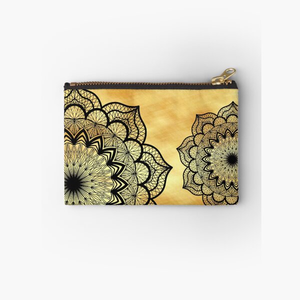 Item preview, Black Mandala on light gold designed and sold by CreaTwinkles.