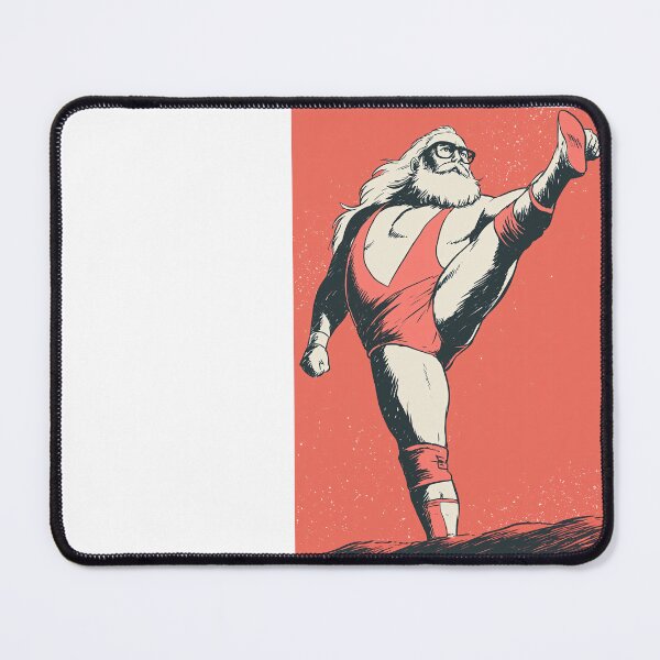 Item preview, Retro Wrestler High Kick Red Background Comic Art designed and sold by Piotrek0001.