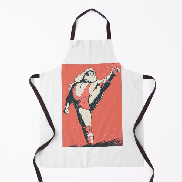 Item preview, Retro Wrestler High Kick Red Background Comic Art designed and sold by Piotrek0001.