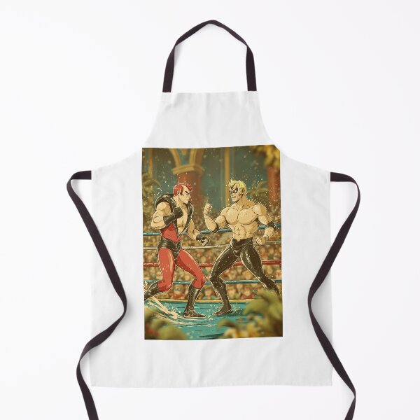Item preview, Red and Blonde Wrestlers Facing Off Vintage Poster designed and sold by Piotrek0001.