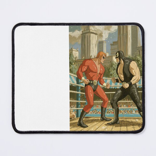 Item preview, Red and Black Masked Wrestlers in Ring Art designed and sold by Piotrek0001.