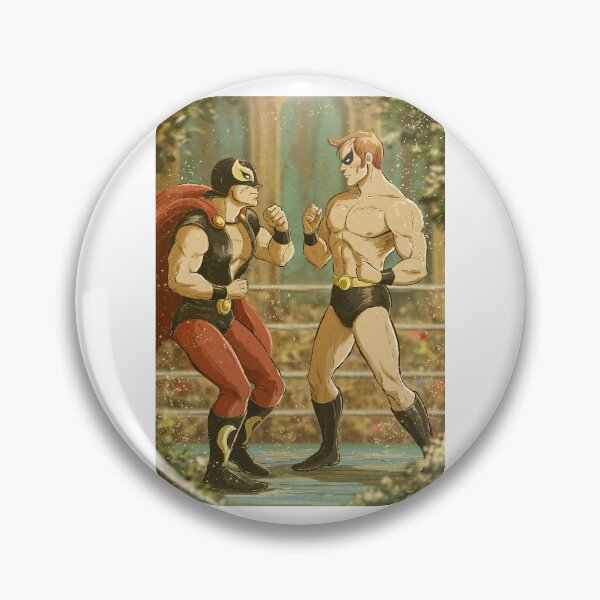 Item preview, Lucha Libre Match Red and Gold Masks Retro designed and sold by Piotrek0001.