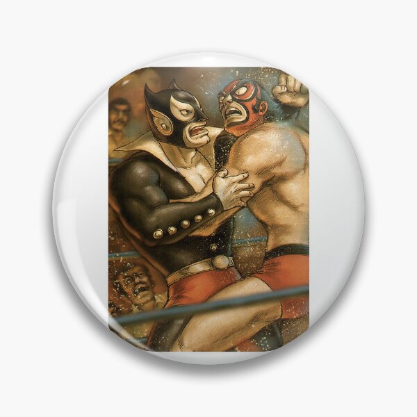 Item preview, Red and Black Luchadors Epic Grapple Poster designed and sold by Piotrek0001.