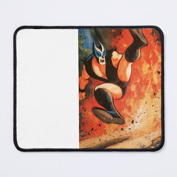 Item preview, Flying Luchador Attack Fiery Background Comic designed and sold by Piotrek0001.