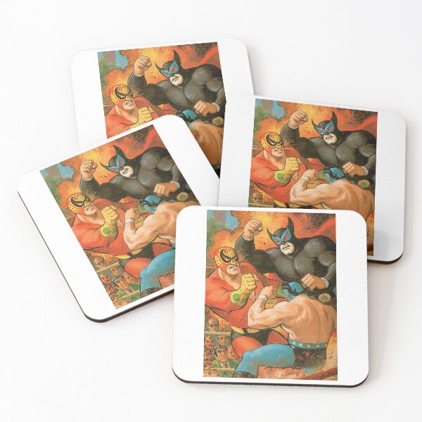 Item preview, Triple Threat Masked Wrestlers Fight Art designed and sold by Piotrek0001.
