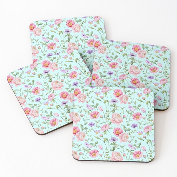 Item preview,  Elegant Roses Floral Pattern on Blue background  designed and sold by Anisha  Vaz.