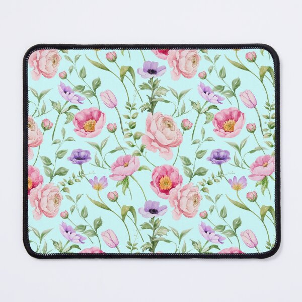 Item preview,  Elegant Roses Floral Pattern on Blue background  designed and sold by Anisha  Vaz.