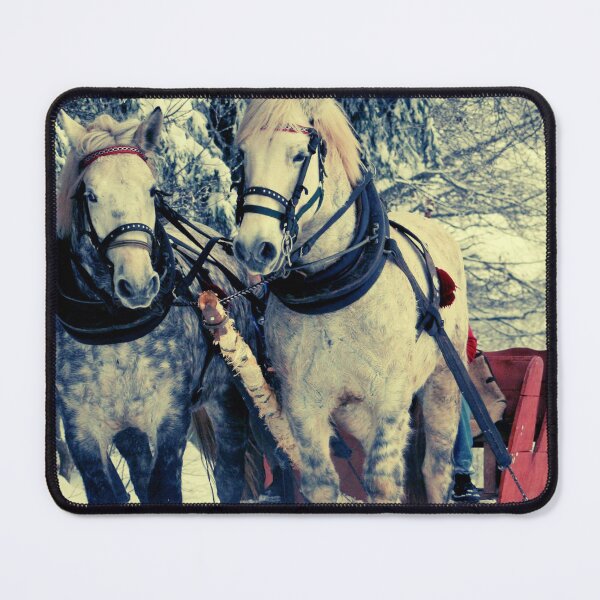 Item preview, Horse Sledding in Snow Poster | Winter Landscape Scene | Cozy Holiday Wall Art Gift designed and sold by Kubilay-Digital.