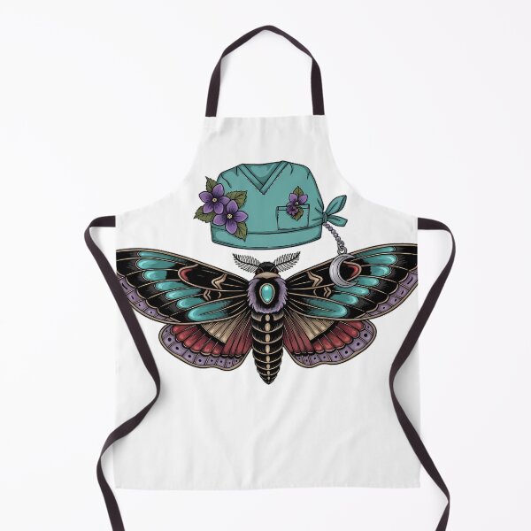 Item preview, Moth Teal Scrub Cap Gift designed and sold by IllumeInk.