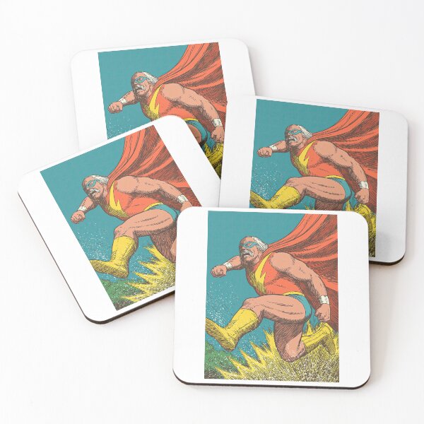 Item preview, Flying Wrestler in Red Cape and Blue Trunks designed and sold by Piotrek0001.