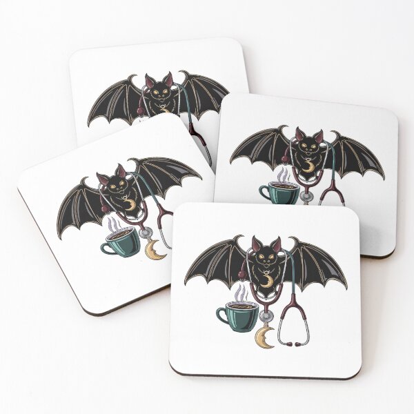 Item preview, Bat Dark Coffee Cup and Stethoscope Gift designed and sold by IllumeInk.