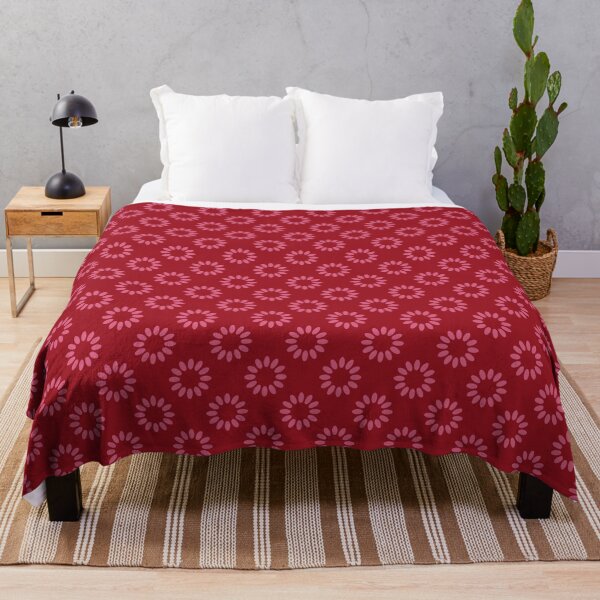 Item preview, Ruby red & blush blossoms pattern designed and sold by Mint + Midnight.