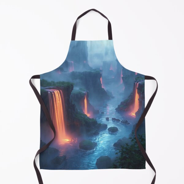 Item preview, Alien Waterfall Valley – Pandora Inspired Landscape Art designed and sold by Luminous Wilds.