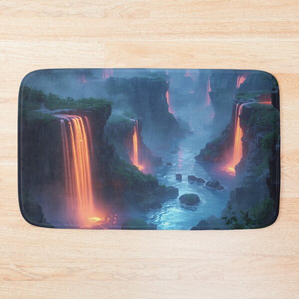 Item preview, Alien Waterfall Valley – Pandora Inspired Landscape Art designed and sold by Luminous Wilds.