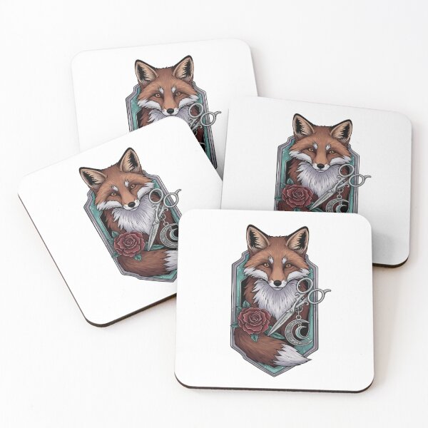 Item preview, Fox Silver Scissors and Rose Gift designed and sold by IllumeInk.