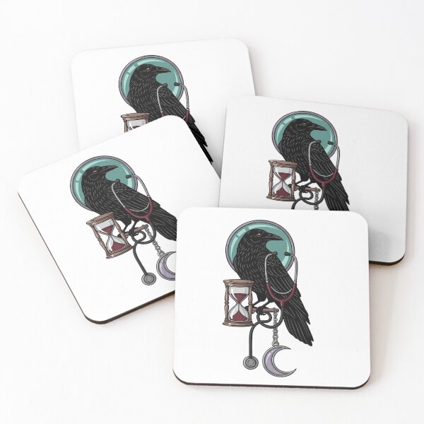Item preview, Crow Hourglass and Stethoscope Gift designed and sold by IllumeInk.