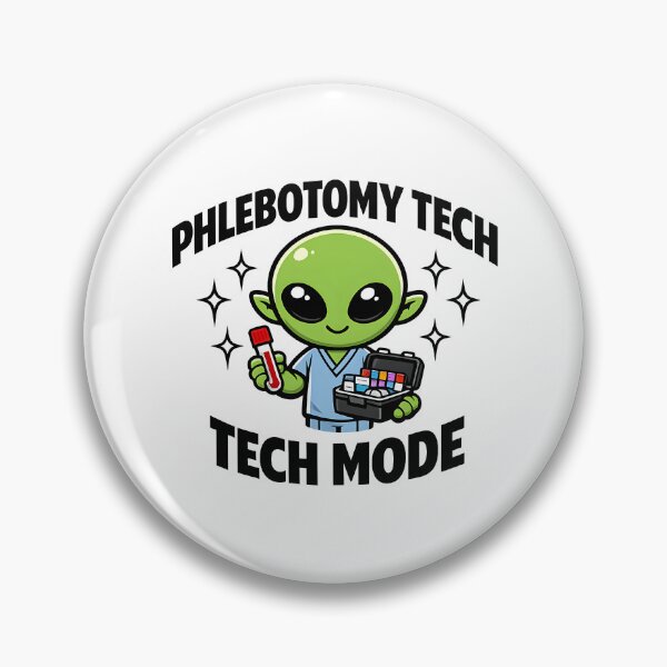 Item preview, Phlebotomy Alien Cute Lab Humor Blood Draw Cartoon Medical Lab Technician Sci Fi Fun designed and sold by ClinicalHubs.