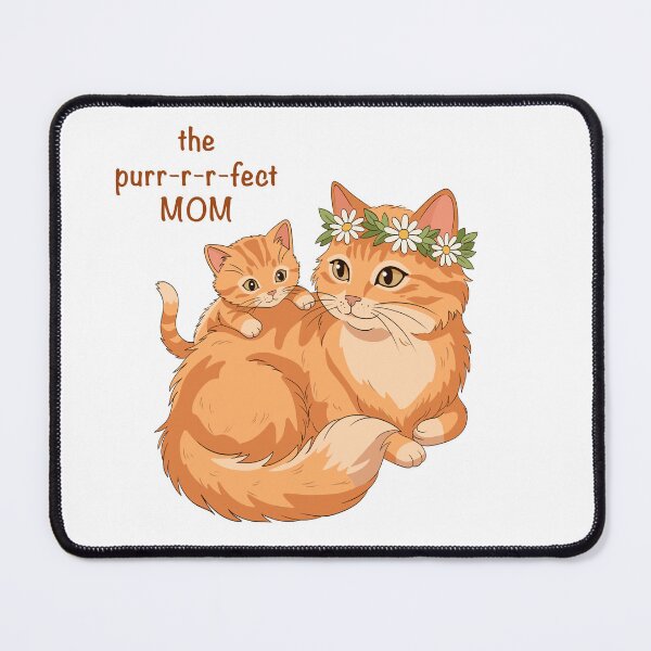 Item preview, The Purrrfect Mom - Cute Orange Cat & Kitten with Daisy Crown designed and sold by katemaxi.
