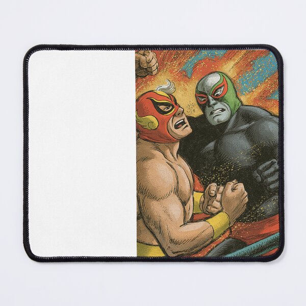 Item preview, Colorful Luchadors Fighting Retro Comic Book designed and sold by Piotrek0001.