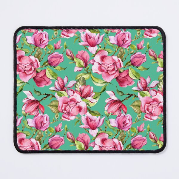Item preview, Elegant Roses Floral Pattern on green background  designed and sold by Anisha  Vaz.