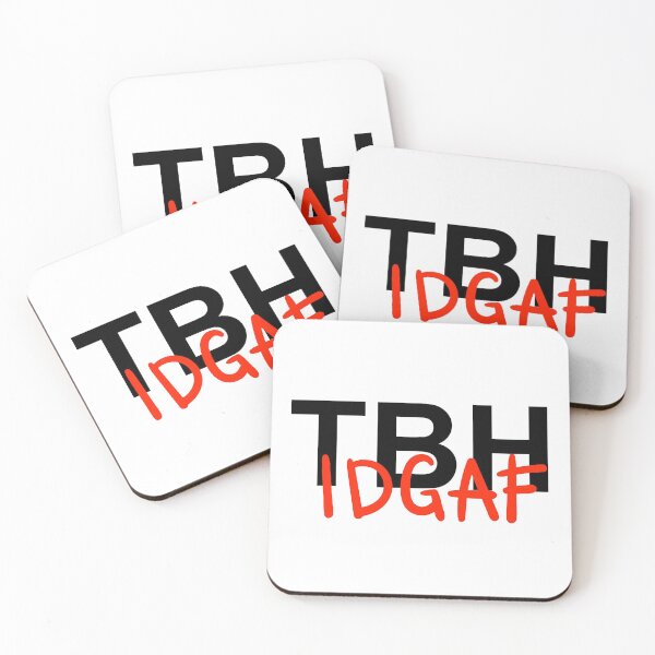 Item preview, "Unfiltered Honesty: TBH IDGAF Typography" designed and sold by Billion-design.