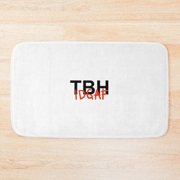 Item preview, "Unfiltered Honesty: TBH IDGAF Typography" designed and sold by Billion-design.