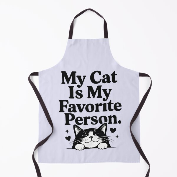 Item preview, My Cat Is My Favorite Person – Cute Black & White Cat Design designed and sold by blankTeeShirt.