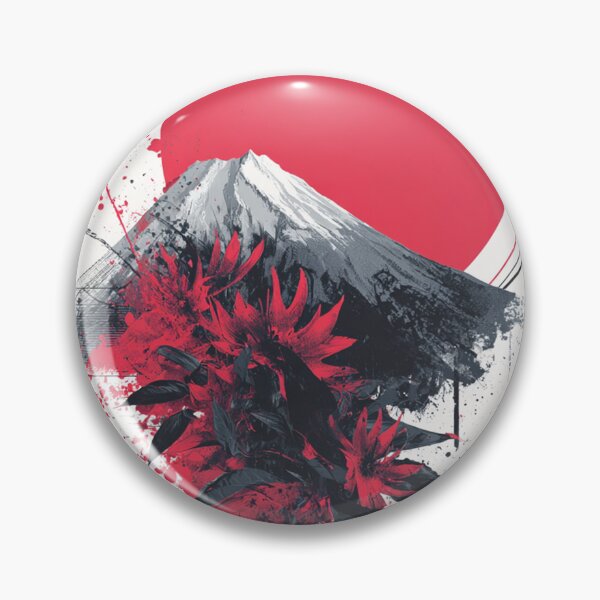 Item preview, I Put a Giant Red Sun Behind Fuji. Why Not. designed and sold by Samurai Floral Design.