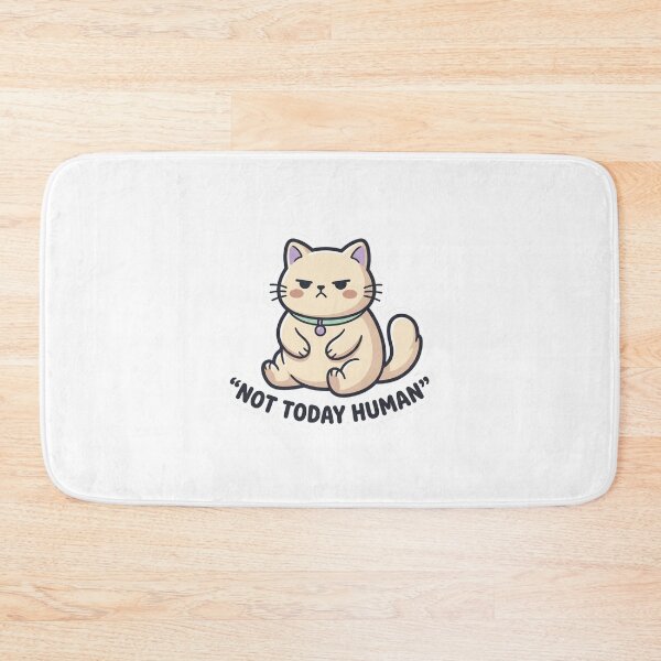 Item preview, NOT TODAY HUMAN cat sticker designed and sold by DesignsByDevika.