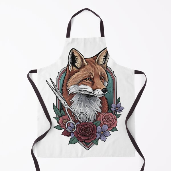 Item preview, Violet Flowers Fox Silver Scissors and Rose Gift designed and sold by IllumeInk.