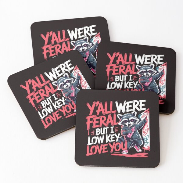 Item preview, Y'all were Feral But I Low Key Love You – Funny Teacher Humor End of School Year Raccoon Meme designed and sold by Redgiant87x.