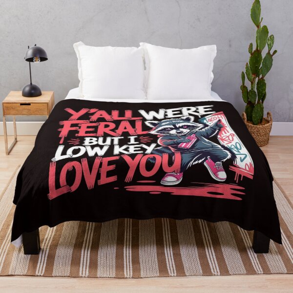 Item preview, Y'all were Feral But I Low Key Love You – Funny Teacher Humor End of School Year Raccoon Meme designed and sold by Redgiant87x.
