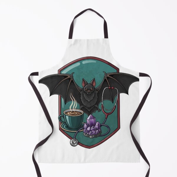 Item preview, Bat Amethyst Crystal Dark Coffee Cup and Stethoscope Gift designed and sold by IllumeInk.