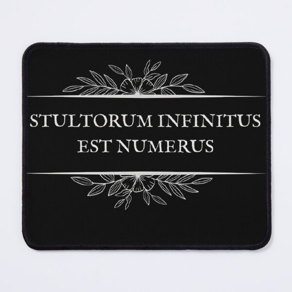 Item preview, Stultorum Infinitus Est Numerus - Latin Quote Dark Academia Art designed and sold by DarkOriginArts.
