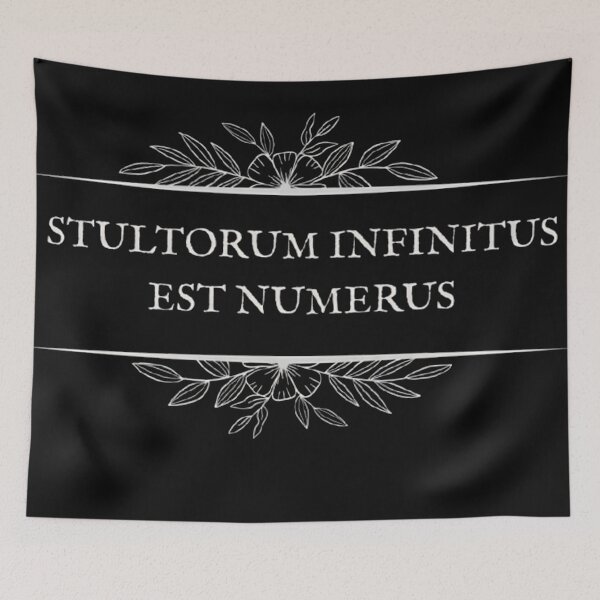 Item preview, Stultorum Infinitus Est Numerus - Latin Quote Dark Academia Art designed and sold by DarkOriginArts.