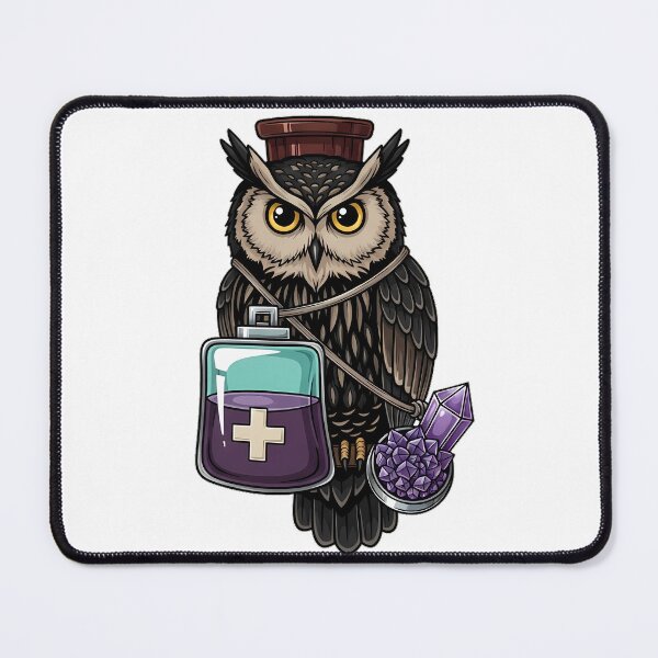 Item preview, Owl Amethyst Crystal Moonlit Medical Bag Gift designed and sold by IllumeInk.