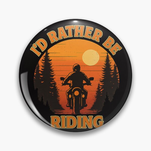 Item preview, I’d Rather Be Riding – Retro Sunset Motorcycle Silhouette designed and sold by Studio821.