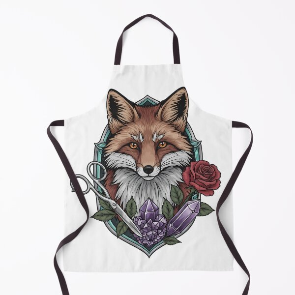 Item preview, Fox Amethyst Crystal Silver Scissors and Rose Gift designed and sold by IllumeInk.