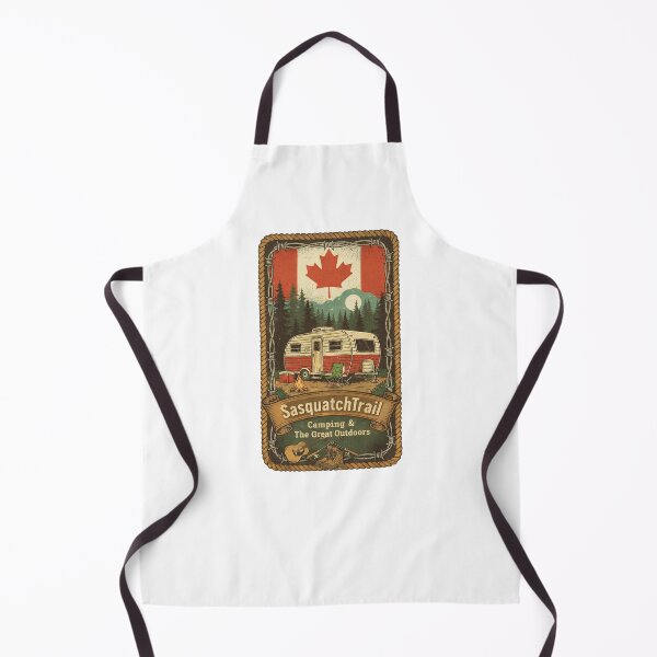 Item preview, Canadian Camping Adventure - Vintage Caravan & Great Outdoors Art designed and sold by SasquatchTrail.