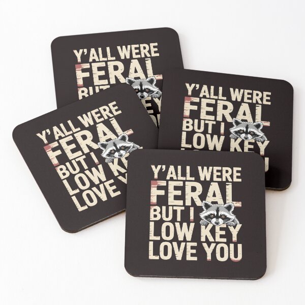 Item preview, Y'all were Feral But I Low Key Love You – Funny Raccoon Meme Teacher Humor End of School Year designed and sold by Redgiant87x.