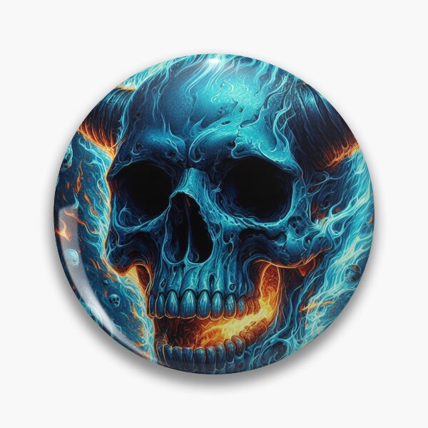 Item preview, Calavera azul fantástica designed and sold by Fuzzymooselogs.