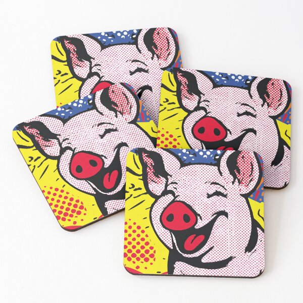 Item preview, Pop Art Laughing Pig designed and sold by lautir.