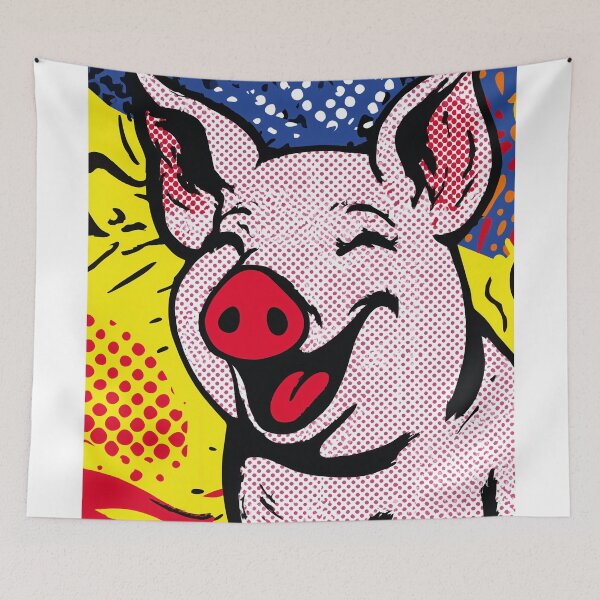 Item preview, Pop Art Laughing Pig designed and sold by lautir.