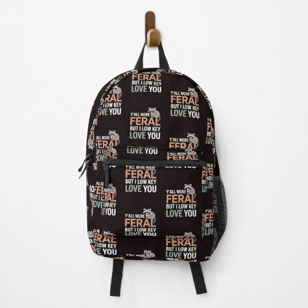 Item preview, Y'all were Feral But I Low Key Love You Design – Teacher Humor End of School Year Raccoon Meme designed and sold by Redgiant87x.