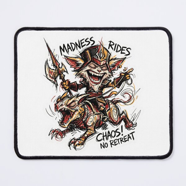 Item preview, Chaotic Yordle Warrior & Wild Lizard Mount Die-Cut Sticker – Bold Cartoon Fantasy Art designed and sold by designerr23 ⭐⭐⭐⭐⭐.