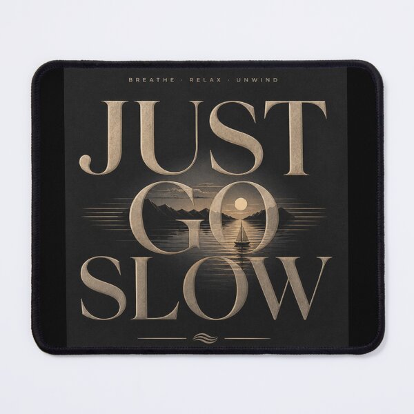 Item preview, Just Go Slow T-Shirt – Minimalist Nature Aesthetic Calm Mindset Tee | Slow Living Quote Shirt designed and sold by Sarcastic Meme Tees Studio.