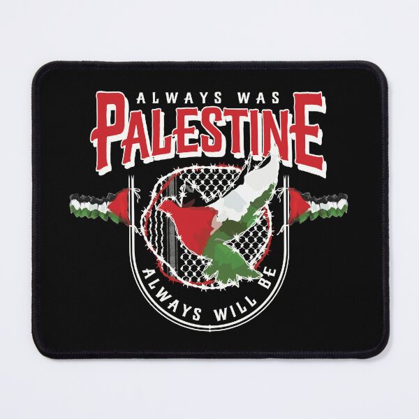 Item preview, Always Was Palestine Always Will Be with Palestinian Flags Kufiya Design -White designed and sold by Hurriyyatee.