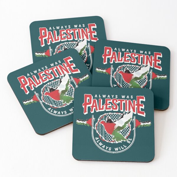 Item preview, Always Was Palestine Always Will Be with Palestinian Flags Kufiya Design -White designed and sold by Hurriyyatee.