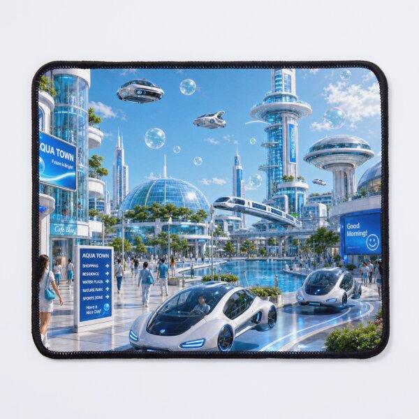 Item preview, Frutiger Future - Future City in Frutiger Aero Theme designed and sold by Unpredictable Fat Cat.