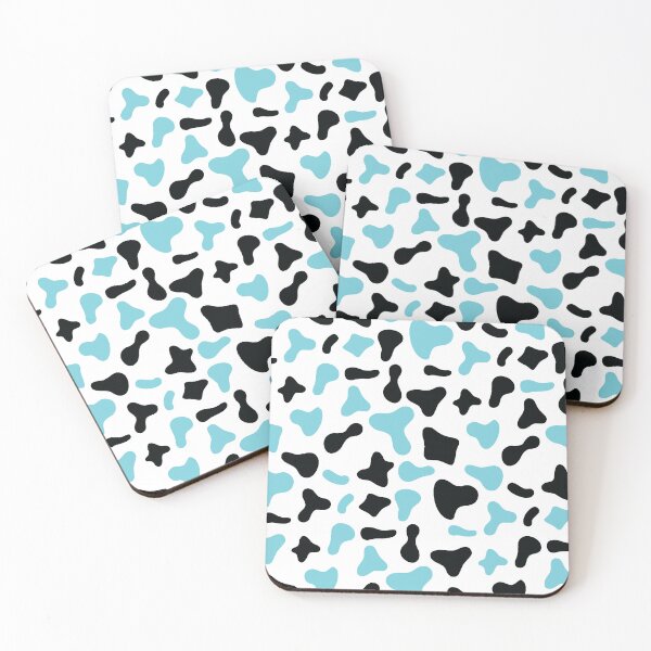 Item preview, Black Light Blue Cow Pattern on White Cow | Holstein Cow Pattern designed and sold by PatternPen.